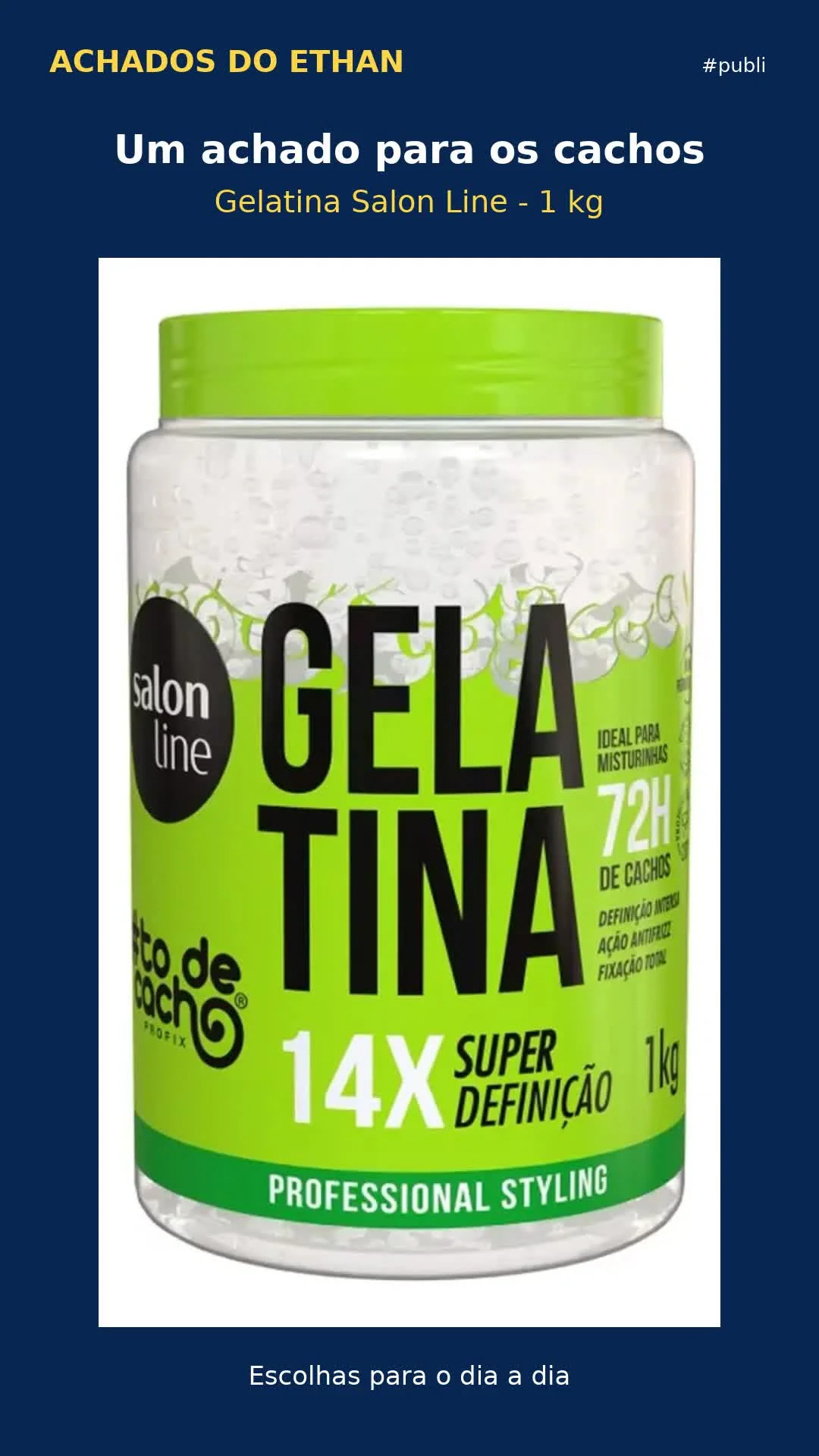 Gelatina Salon Line #todecacho Super Definição, imagem do produto publicado no perfil